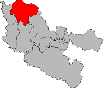 Carte de la quatrième circonscription de la Moselle de 1958 à 1986