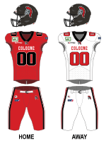 Description de l'image Cologne Centurions Uniform (2023).svg.