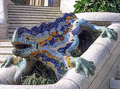 Dragón de trencadís del parque Güell (1900-1903), de Antoni Gaudí