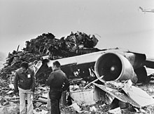 Wreckage of the Pan Am Boeing 747 Een de twee verongelukte toestellen, Bestanddeelnr 929-1006 (cropped).jpg