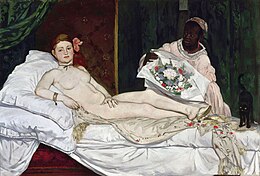 Édouard Manet's 1863 painting "Olympia"