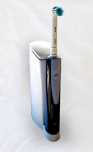 Electric toothbrush, photo taken in Sweden