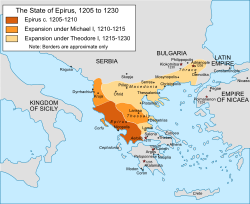 Location of Empire of Thessalonica
