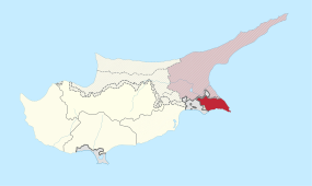 Localisation de Famagouste à Chypre
