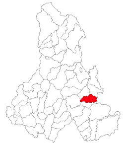 Location of Frumoasa, Harghita