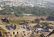 Golkonda fort overlooking Hyderabad