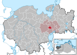 Läget för kommunen Groß Stieten i Landkreis Nordwestmecklenburg