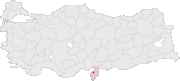 shows the Location of the Province Hatay