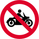 禁止電單車及機動三輪車駛入