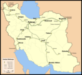 Существующая сеть железных дорог Ирана в 2015 году, железная дорога Захедан-Бам-Мирджаве уже готова к эксплуатации