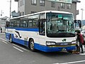当駅から発着していた相馬駅行の代行バス（2011年10月）。
