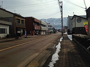 Japan National Route 304 in front of Johana Station (east).JPG