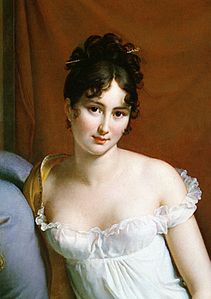 « La beauté et le charme de Juliette Récamier (1777-1849), épouse d'un riche banquier, lui suscitèrent une foule d'admirateurs »[4].