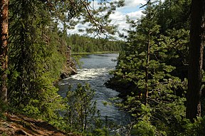 Blick vom Trail der Bärenrunde auf den Oulankajoki