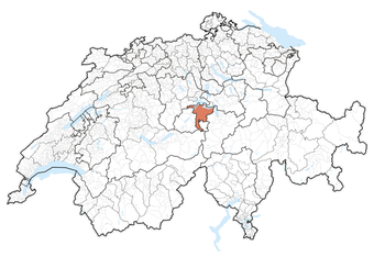 Lage des Kantons in der Schweiz