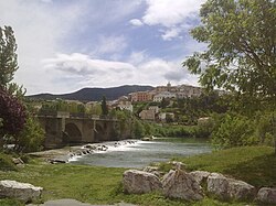 Anvista d'o río Aragón a lo suyo paso por Caseda