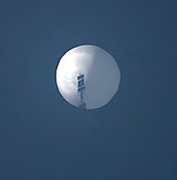Den kinesiska ballongen 1 februari 2023 över Billings i Montana, USA.
