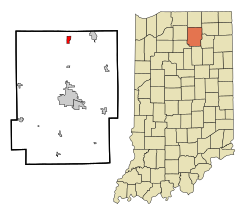 Location of Milford in the state of Indiana