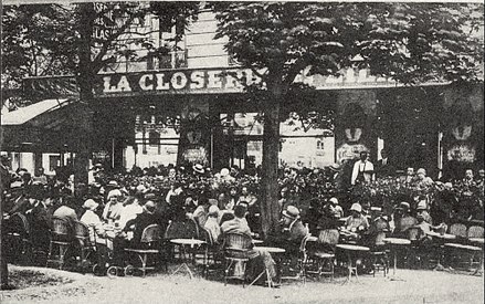 RÃ©sultat de recherche d'images pour "table de bistrot paris 1900 Le DÃ´me, La Rotonde, ou La CloserieÂ "