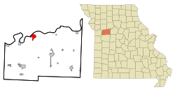 Location of Lexington, Missouri