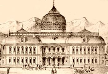 Diseño preliminar del palacio (1889).