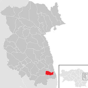 Lage der Gemeinde Limbach bei Neudau im Bezirk Feldbach (anklickbare Karte)