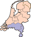 1. Het landsdeel Zuid-Nederland.