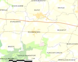 Mapa obce Rougemontiers