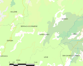 Mapa obce Sorbollano