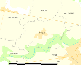 Mapa obce Tarsac