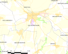 Poziția localității Dol-de-Bretagne