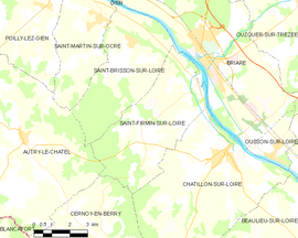 Mapa obce Saint-Firmin-sur-Loire