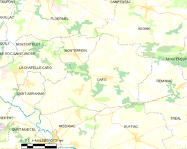 Mapa obce Caro