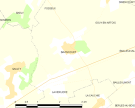 Mapa obce Bavincourt