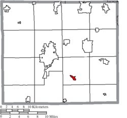 Location of Apple Creek in Wayne County