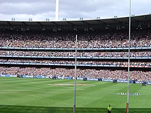 A sold out Melbourne Cricket Ground crowd during the Australian Rules Football (AFL) Grand Final Day of 2007. Mcg football.jpg