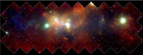 X-ray mosaic image of Milky Way taken by Chandra X-ray Observatory