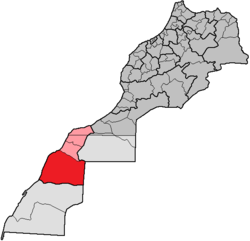 موقعیت استان بوجدور در نقشه
