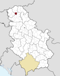 Location of the municipality of Mali Iđoš within Serbia