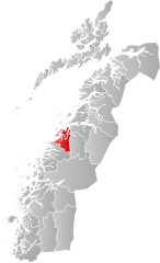 Lage der Kommune in der Provinz Nordland