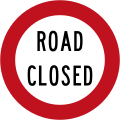 (R3-6) Road Closed