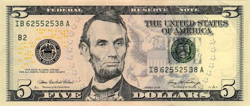New five dollar bill