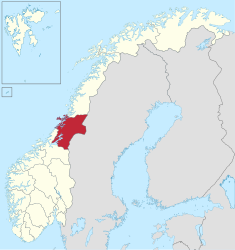 Nūrtrendelāgas atrašanās vieta Norvēģijā