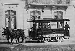 Pferdeomnibus am Centralbahnplatz