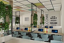 Phối cảnh 3D lớp học theo mô hình "learning office"