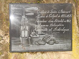 Plaque commémorative à Trilport près de Paris.