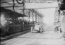 Jean Porporato finisht in een Berliet als vierde tijdens Targa Florio in 1908