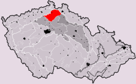 Ralská pahorkatina na mape Česka