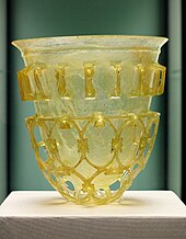 Roman cage cup from the 4th century BC Roman diatretglas.jpg