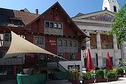 Symbol Dornbirnu, Červený dům, v centru obvodu Markt